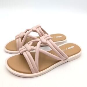 Melissa Wave + Salinas Slide Sandals Open Toe Women's Beige Size US7 EU38
